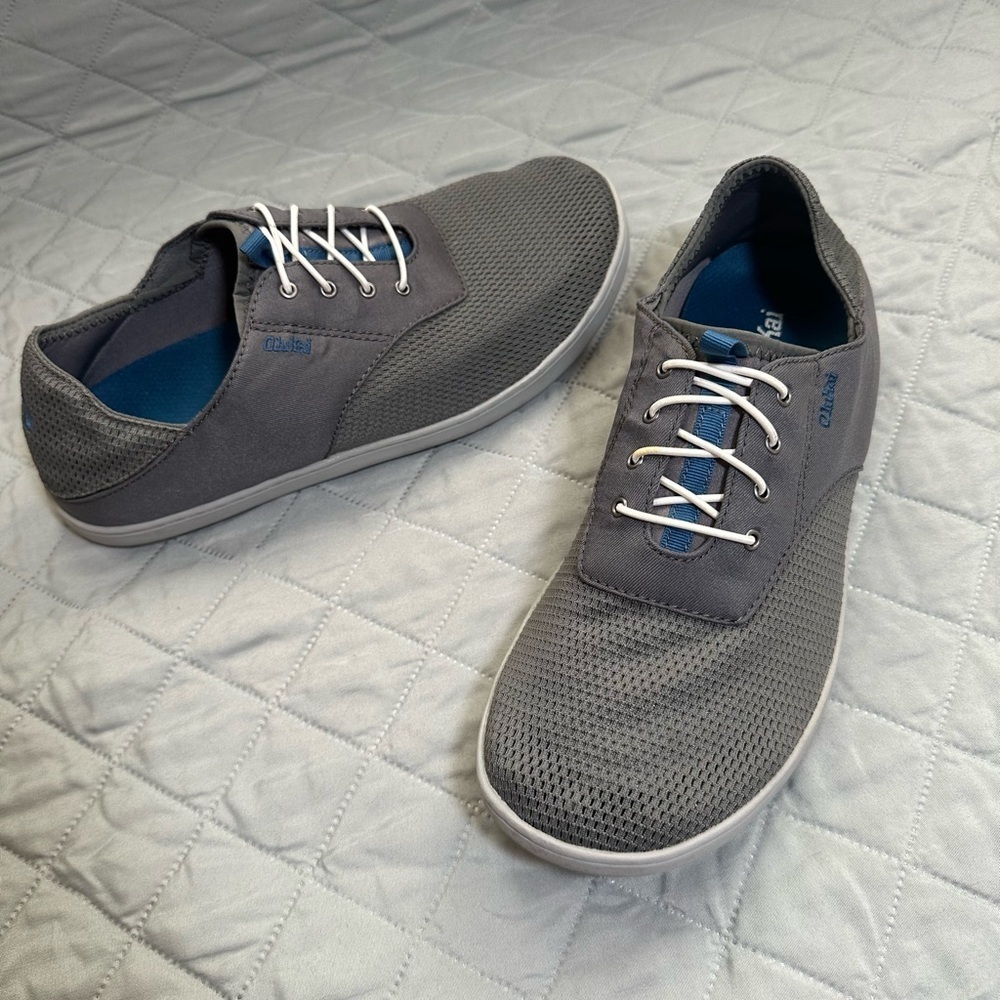 OluKai Gray and Blue Men's Sneakers size 9 - Picture 6 of 7